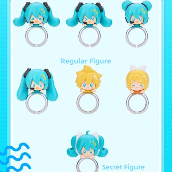 Vocaloid Hatsune Miku Kagamine Len Rin Minidoll Miku Merch Blind Box Kawaii Lying Ring
